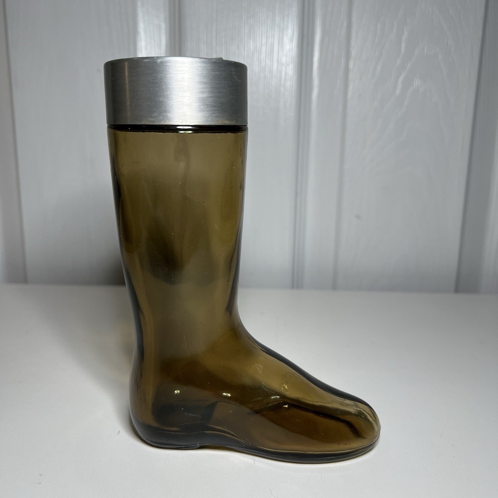 Avon Leather Cologne Vintage‎ English Riding Boot Glass Bottle Empty